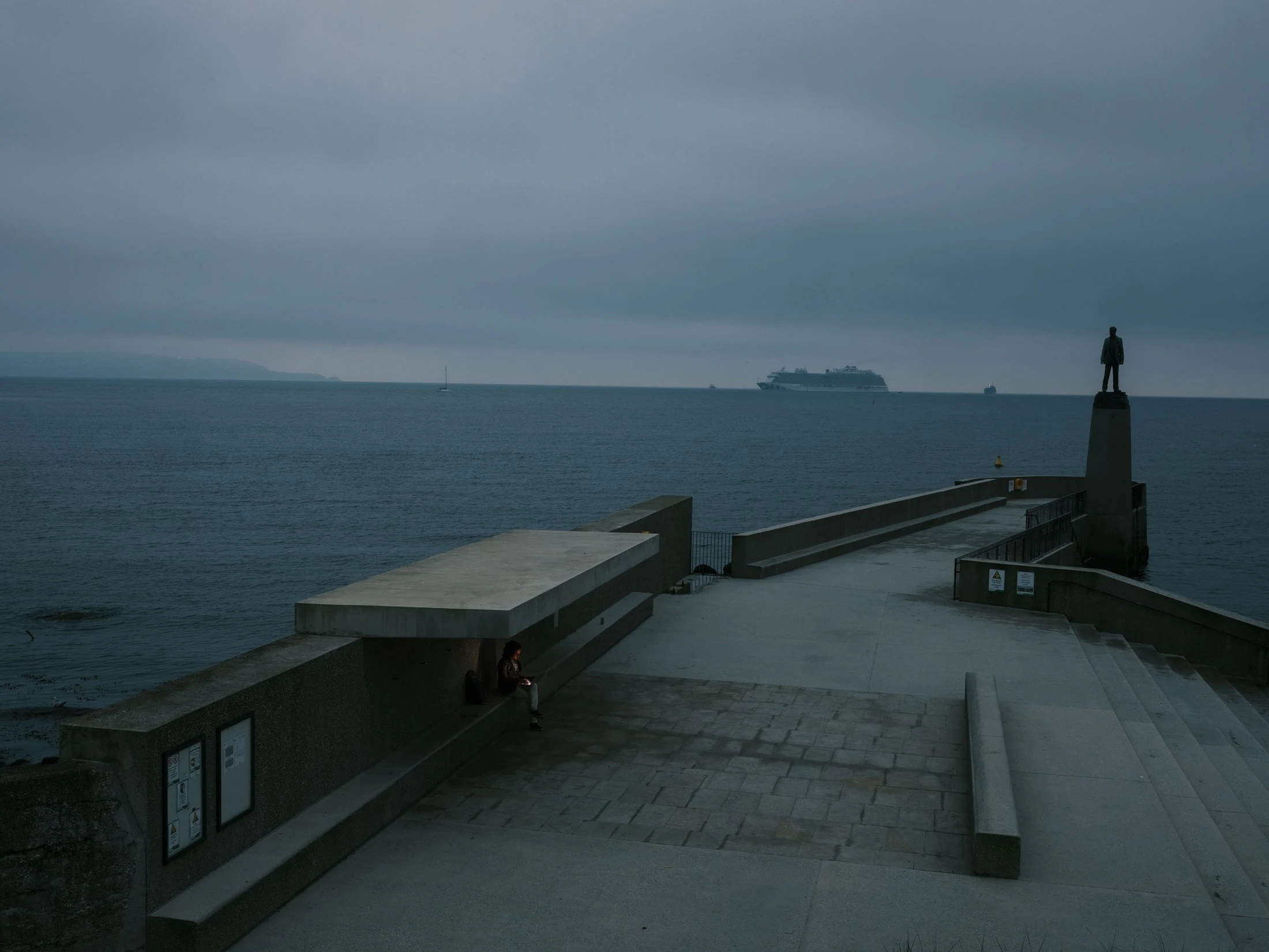 A quiet coastal walkway, from the Saeedullah Safi series